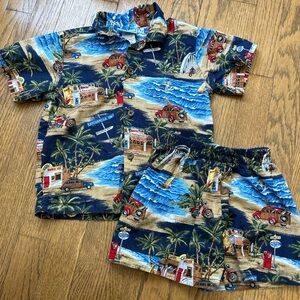Boys RJC Hawaiian shirt and shorts set outfit #hawaiian #summer #beach